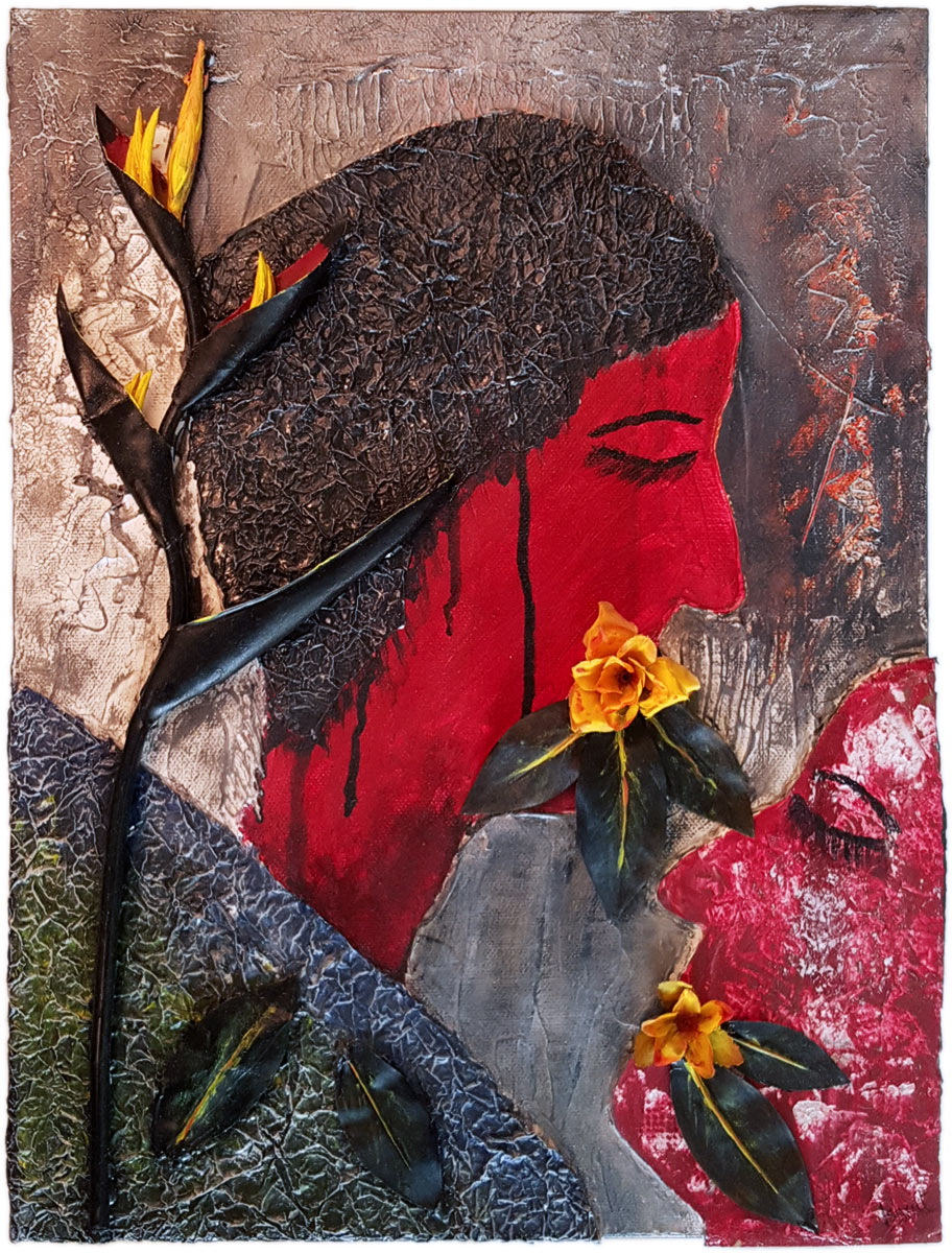 Painting 'words matter' by Ishrat Jahan Painting 'words matter' by Ishrat Jahan